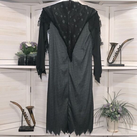 Skeleton Hooded Black Robe Halloween Costume Boy Size 4 to 6 - Picture 2 of 6